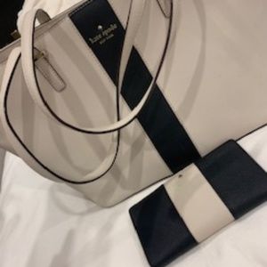 Kate Spade Striped Tote & Wallet